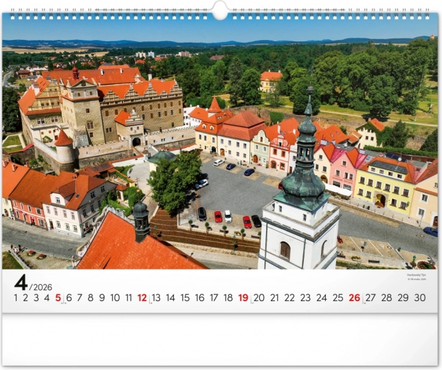 Stenski koledar Panorama Češke 2026