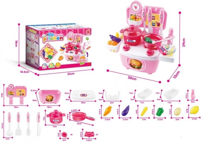 Mini kuhinja roza