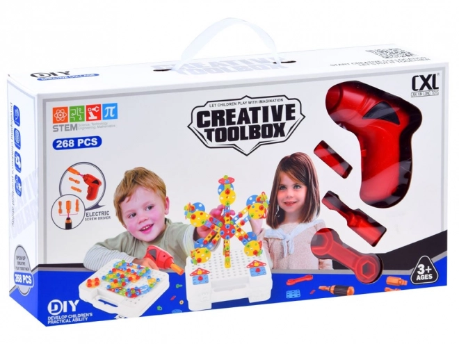 Konstrukcijske kocke z vrtalnikom 268 delov