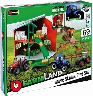 Farmland konjske hleve s traktorjem Bburago