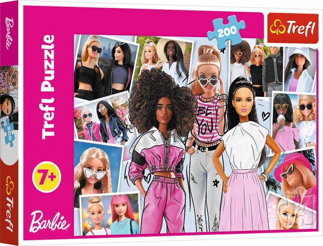 Sestavljanka V svetu Barbie 200 delov 48x34cm v škatli 33x23x4cm