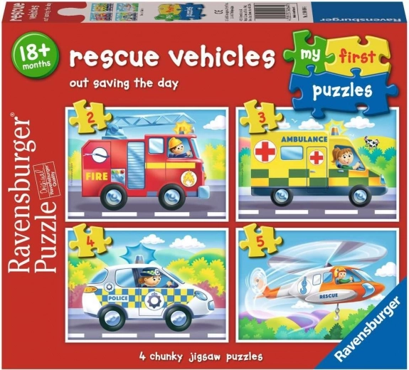 Ravensburger moje prve sestavljanke: Reševalna vozila 4v1