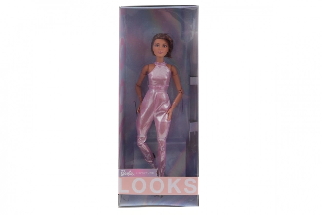 Barbie Videz s kratkimi lasmi v roza obleki HRM14