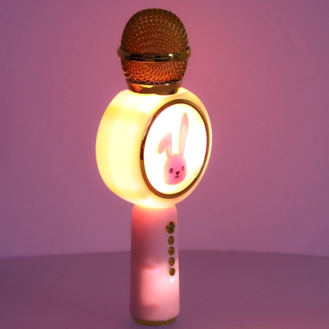 Brezžični mikrofon za karaoke bunny pink