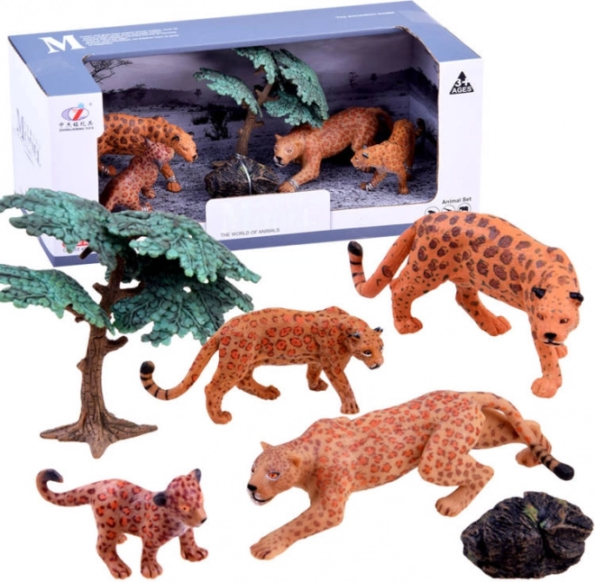 Komplet safari figur – družina tigrov – Leopardi