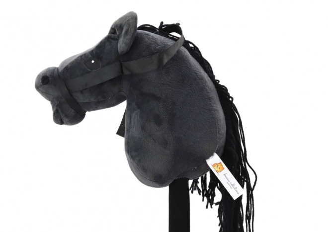 Plišasta glava konja na palici Hobby Horse Longhair Black Sounds