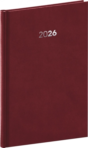 Tedenski dnevnik Balakon 2026 bordo 15x21 cm