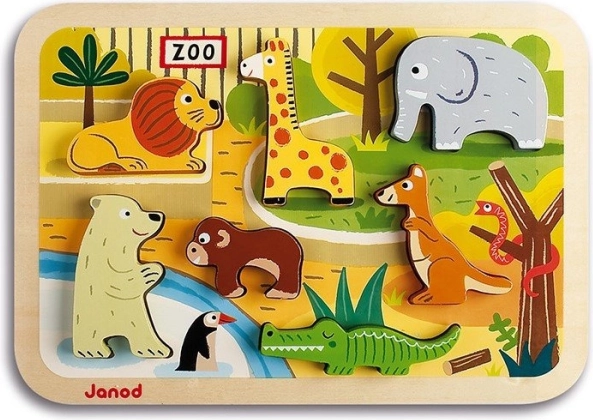 Lesena vstavljanka ZOO JANOD Chunky