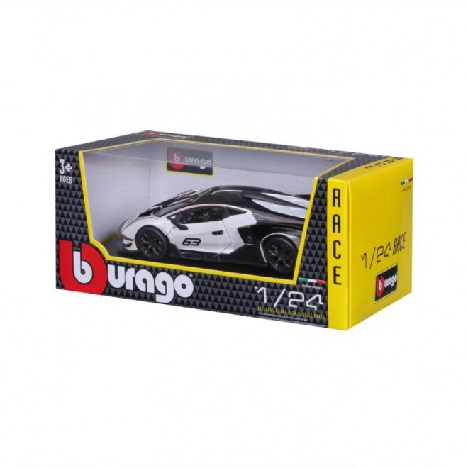 Bburago 1:24 Dirka Lamborghini Essenza SCV12 – Bela