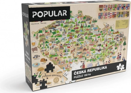 Zemljevid Češke republike puzzle 160 kosov