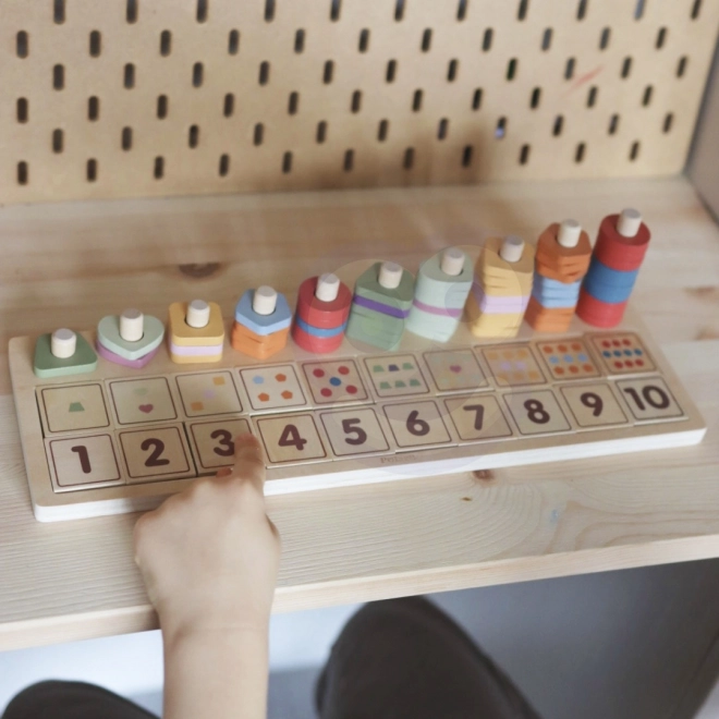 Leseno abacus in sortirna igrača Montessori od PolarB