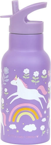 A Little Lovely Company - nerjaveča steklenica 350 ml - Samorogi in Mavrica