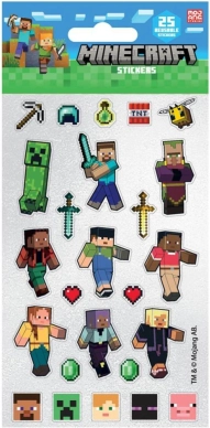 bleščeče Minecraft nalepke – 25 kosov