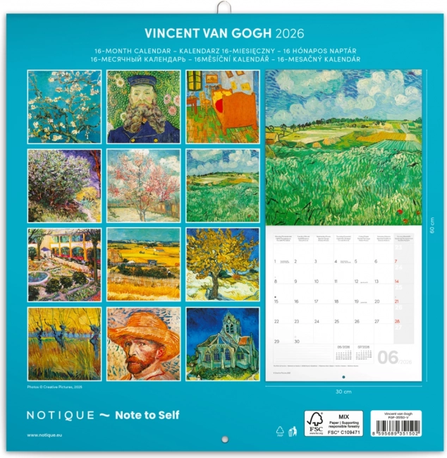 Beležka koledar Vincent van Gogh 2026