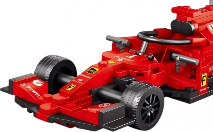 Gradbeni komplet dirkalni enosedež F1 – rdeč, 266 delov