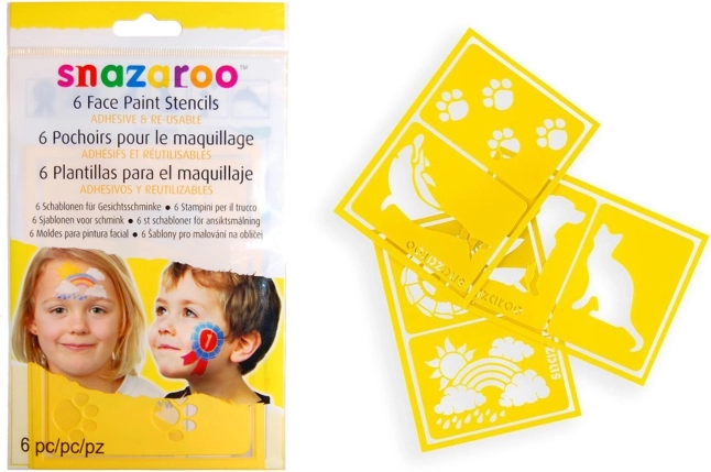 Šablone za poslikavo obraza SNAZAROO 6 kos – Mavrica