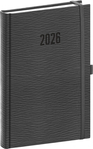 Dnevni dnevnik Rivoli 2026 siva 15 x 21 cm
