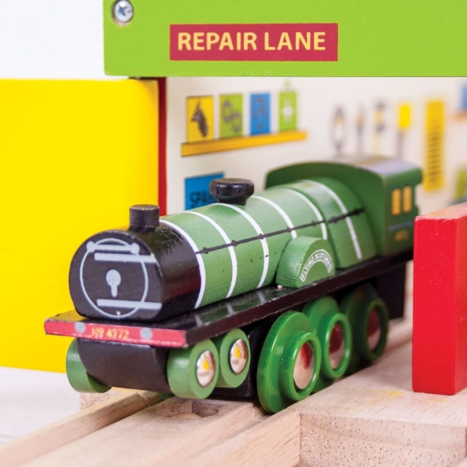 Bigjigs Rail Lesena replika lokomotive Flying Scotsman