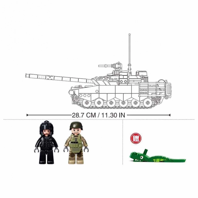 Gradbeni set Sluban T-80 Tank 2v1 1:35
