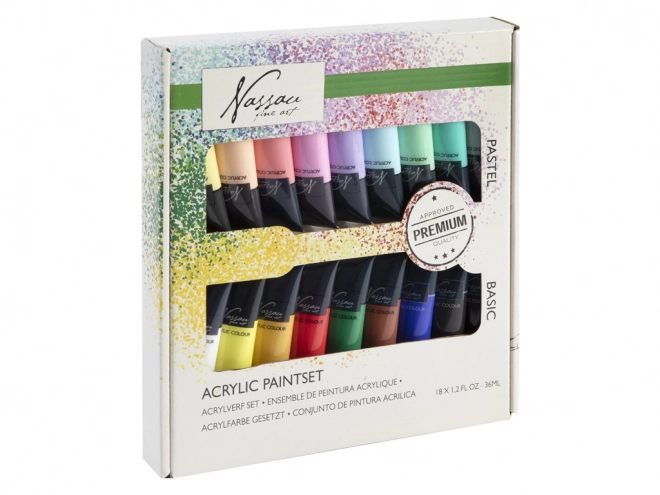 Set akrilnih barv Nassau Fine Art 18 kos