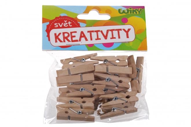 Leseni kljukice z vrvico