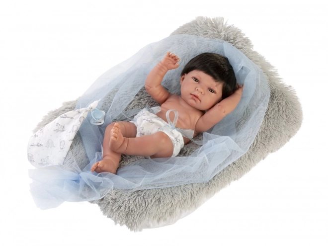 Realistična dojenčkasta lutka Llorens New Born Fant z vinylnim telesom 40 cm
