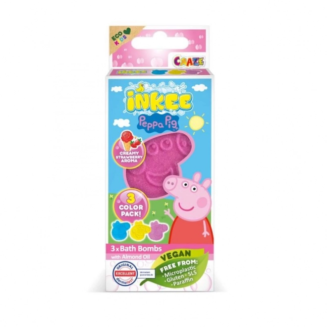 INKEE - Mini paket šumeča kopalna bomba - Pujsa Peppa