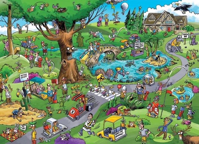 Sestavljanka DoodleTown: Tipični golf 1000 kosov