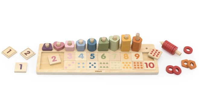 Leseno abacus in sortirna igrača Montessori od PolarB