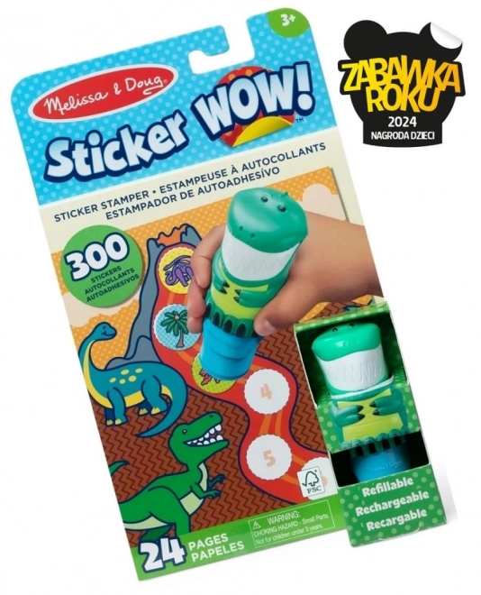 Kreativni komplet nalepk z dinozavri – Melissa & Doug
