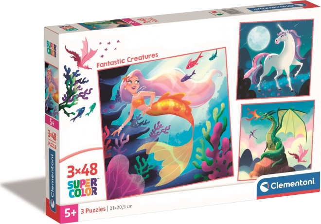 Clementoni puzzle fantastična bitja 3×48 koščkov