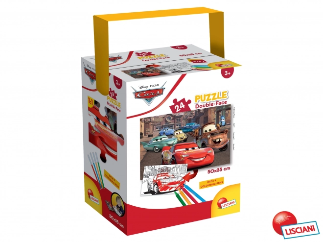 Otroške puzzle Cars: obojestranske, 24 kosov