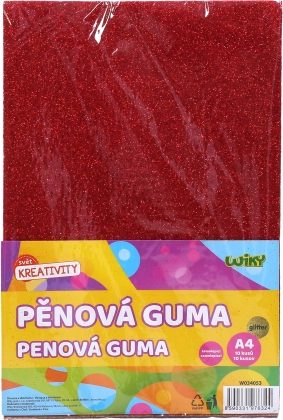 Pena z gume A4 20x30 cm z bleščicami, samolepilna 10 kosov