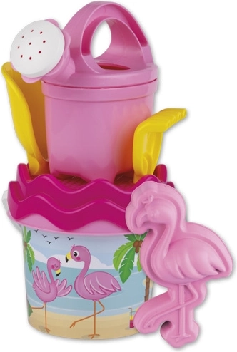 Komplet za pesek s flamingom in kanglico – mali