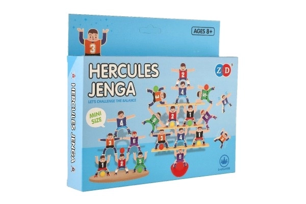 Igra ravnotežni herkules mini plastika 26 kos 3 barve v škatli 21x19x3,5cm