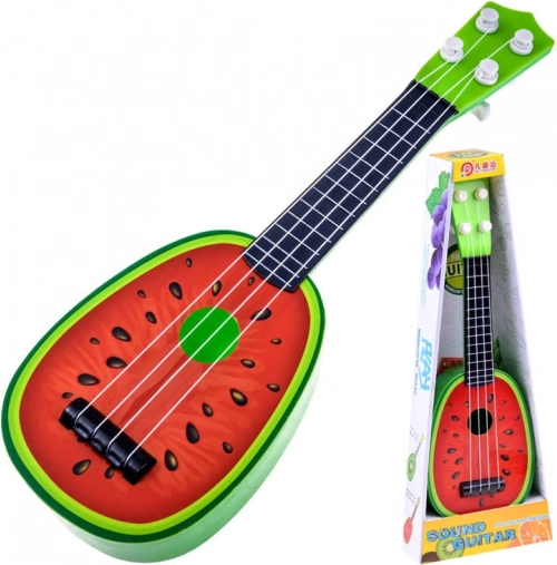 Otroški ukulele – plastična kitara 37 cm – Lubenica