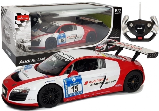 Rastar Audi R8 LMS daljinsko vodeni avto 1:14 belo-rdeče