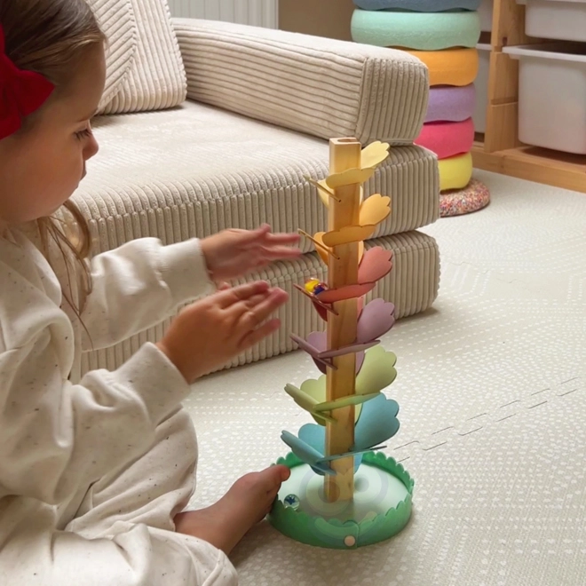 Lesena steza za kroglice Duha Montessori WOOPIE GREEN