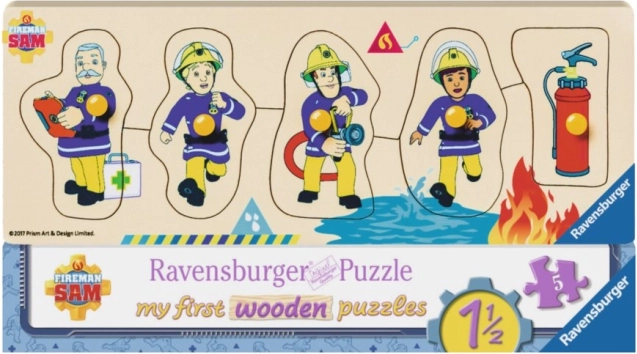 Lesena vstavljanka Gasilec Sam in prijatelji Ravensburger