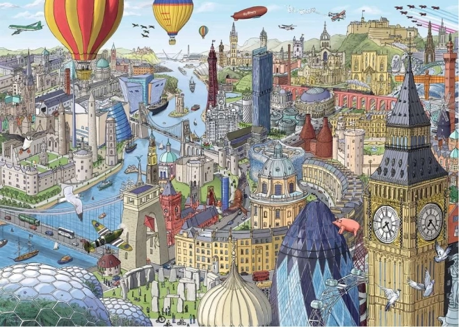 puzzle okoli velike britanije in irske 1000 koščkov ravensburger