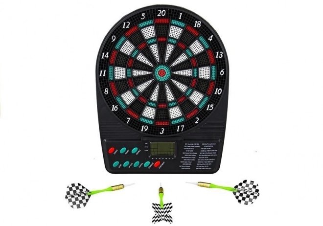 Elektronska tarča digitalna 20x26cm + 3 puščice plast na baterije z zvokom v škatli 21x27x4cm