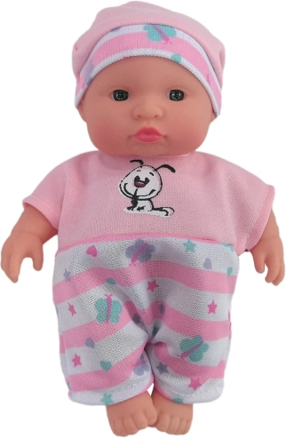 Punčka dojenček rožnata 18 cm