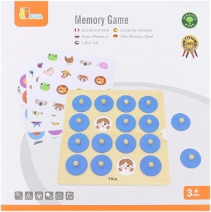 Lesena spominska igra VIGA s slikami – Montessori, 10 kart
