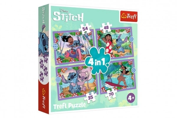 Sestavljanka Lilo & Šiv 4v1 Nori dan Trefl
