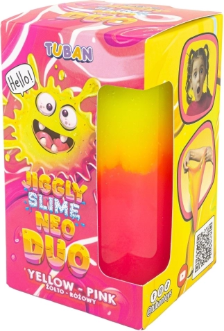 Tuban jiggly slime neo duo dvobarvni 430 g rumeno-rožnat