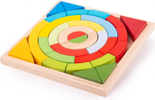 Bigjigs Toys leseni sestavljivi loki in trikotniki