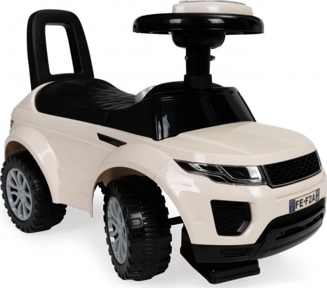 ECOTOYS Avto poganjalec z melodijami bele barve