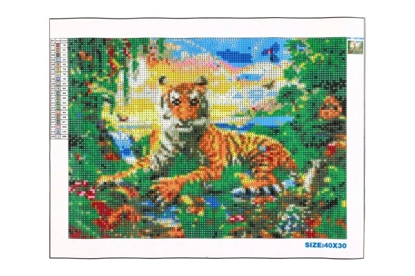 Diamantno slikanje Kralj džungle 40x30 cm