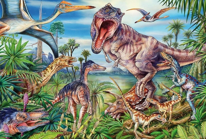 Sestavljanka Med dinozavri 60 koščkov SCHMIDT