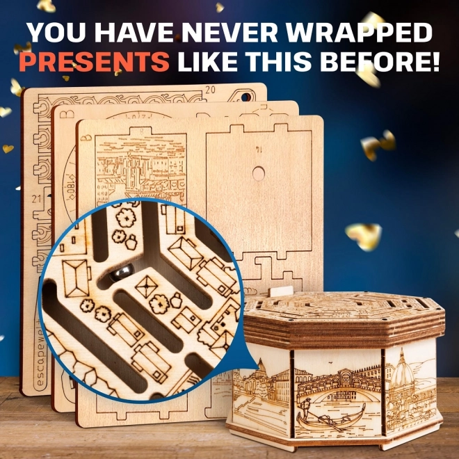 EscapeWelt 3D Lesena sestavljanka Secret Maze Box sestavljena